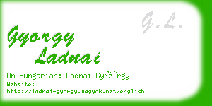 gyorgy ladnai business card